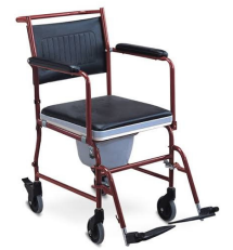 Commode with Castor Lock and detachable Arm/Footrest