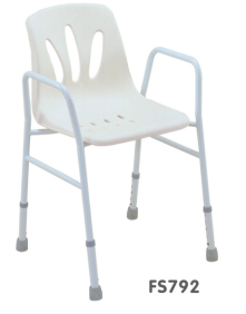 Shower seat with Armrest &Adjust Height Commode