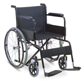 Wheelchair Manual Basic ,Fixed Arm/Foot rest (Steel-Nylon)