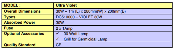 Ultraviolet Violet, UV Sterilizer 30W - Image 2