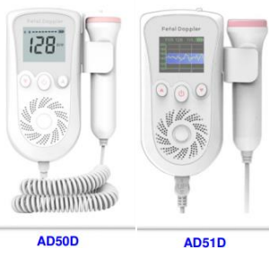 Fetal Doppler handheld 2.5Mhz , 1.77inch LCD display 2x AA Battery ( 15hrs operation)